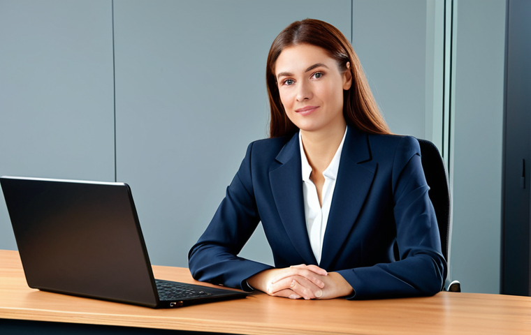**

A professional businesswoman in a modest business suit, sitting at a desk in a modern office, fully clothed, appropriate attire, safe for work, perfect anatomy, natural proportions, professional photography, high quality.

**