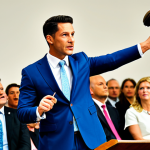 **

"A professional auctioneer in a fully clothed, appropriate business suit, confidently addressing a diverse crowd at a high-end art auction, holding a gavel, elegant setting, safe for work, perfect anatomy, natural proportions, professional, modest clothing, well-formed hands, proper finger count, family-friendly environment, dynamic composition, vibrant colors, professional photography, high quality."

**