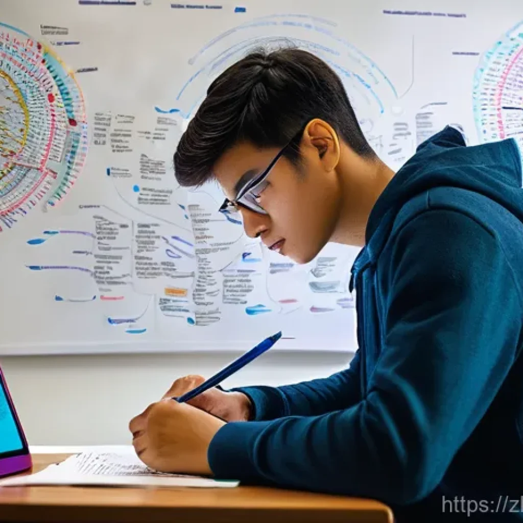 경매사 필기시험 문제 풀이 방법 - **Prompt 1: "A young adult student, fully clothed in comfortable, modern attire, intensely focused a...