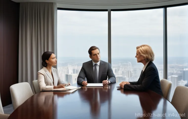 경매사 경력 전환을 위한 전략 - **Prompt:** A male content creator, in his early 40s, with a friendly and approachable demeanor, sit...