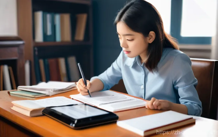 경매사 자격증 취득 후기 - **Prompt 1: The Determined Aspiring Auctioneer**
    A young woman, around 20-30 years old, sitting ...