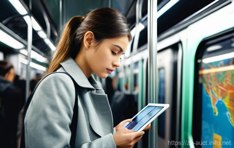 경매사 시험 준비 관련 시간 관리 전략 - **Foreground:** A young woman, wearing a stylish but modest casual jacket and slacks, is standing in...
