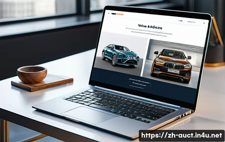 경매사 관련 산업에서의 최신 변화 - A modern online auction platform interface displayed on a sleek laptop and smartphone, showcasing re...