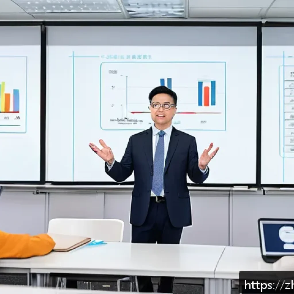 경매사 경력을 활용한 창업 아이디어 - A professional auction training classroom scene featuring a confident auctioneer wearing business ca...